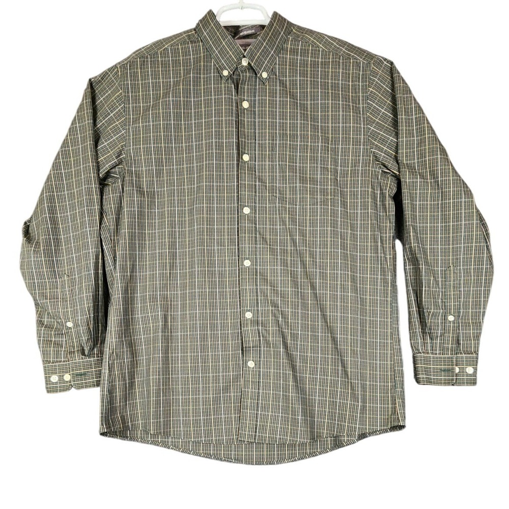 Eddie Bauer Mens Plaid Button Down Long Sleeve Relaxed Fit‎ Casual Shirt